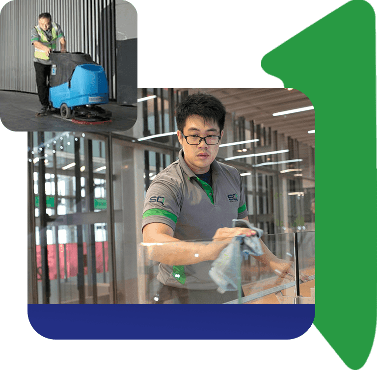 SQ1 cleaning specialists at work